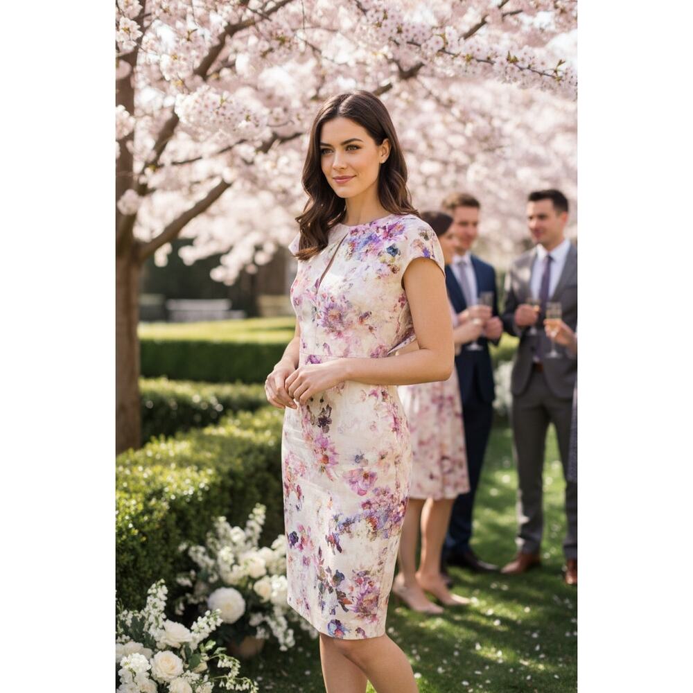 BLACK HALO DRESS PINK FLORAL FAIRY WEDDING GUEST COCKTAIL PARTY SOFT FEMININE